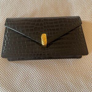 Faux crocodile handbag